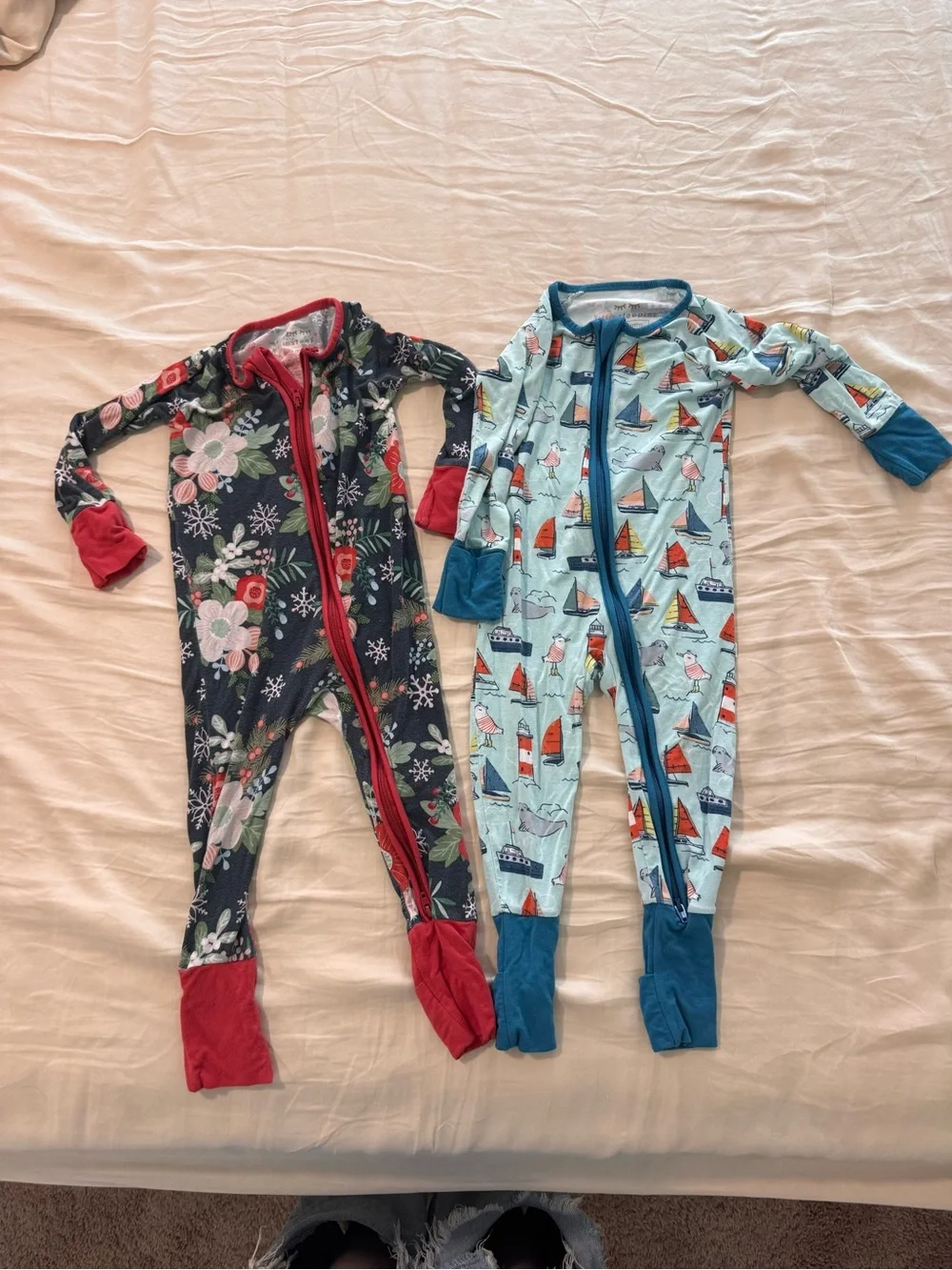Little Sleepies Zip Up Bamboo Pajama Set